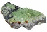 Green Fluorite on Druzy Quartz - China #132782-1